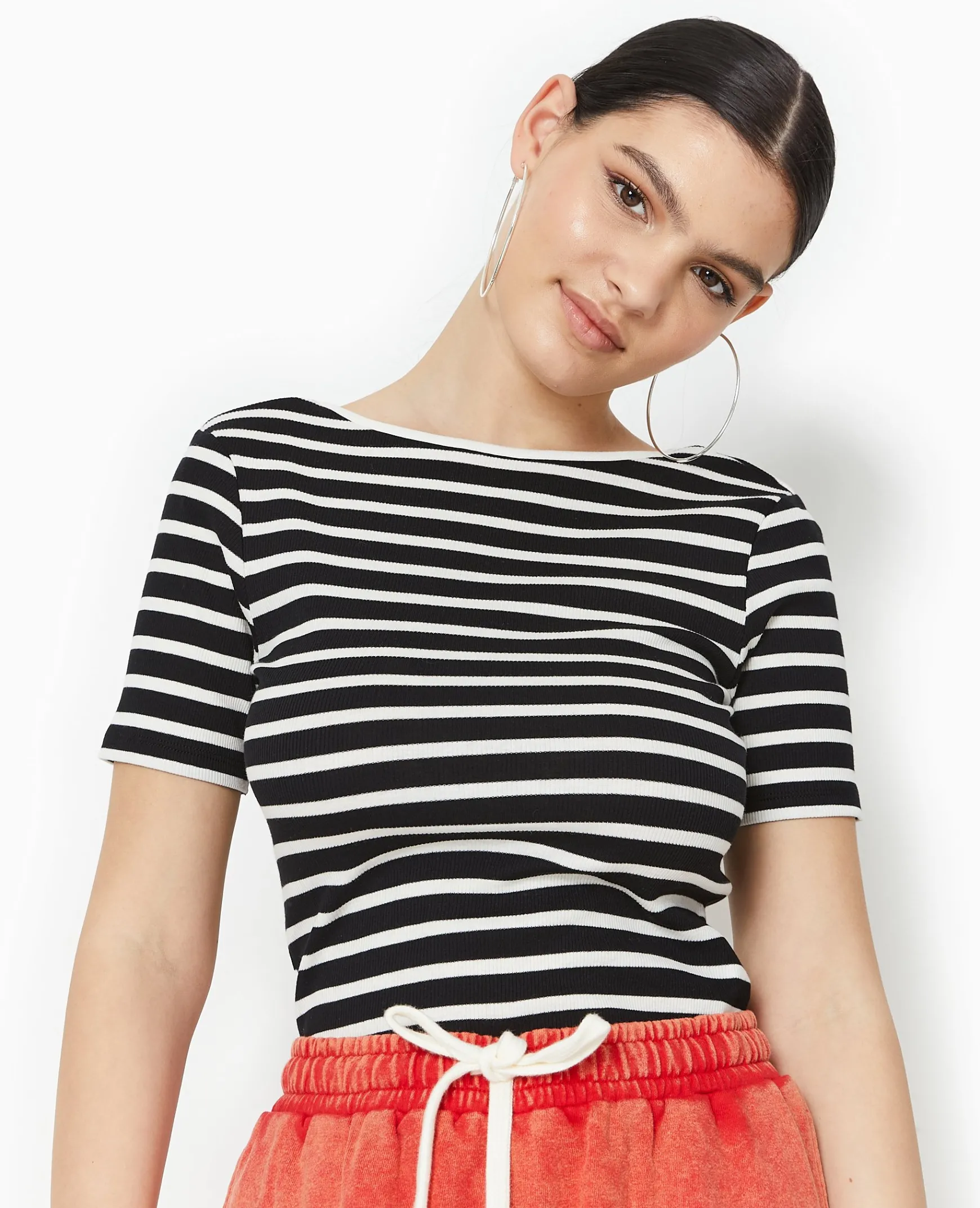 Pimkie T-Shirt Et Top^Top Dos-nu En Maille Côtelée Rayée -