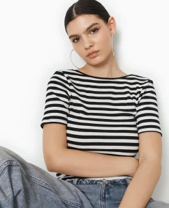 Pimkie T-Shirt Et Top^Top Dos-nu En Maille Côtelée Rayée -