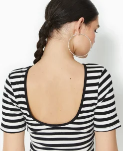 Pimkie T-Shirt Et Top^Top Dos-nu En Maille Côtelée Rayée -
