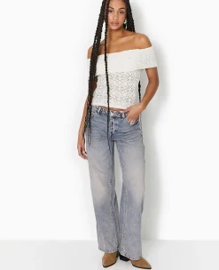 Pimkie T-Shirt Et Top^Top En Dentelle Encolure Bardot -