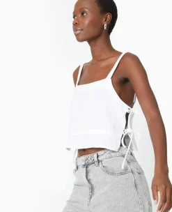 Pimkie Toute La Collection|Chemise Et Blouse^Top En Gaze De Coton Avec Nœuds Sur Les Côtés -