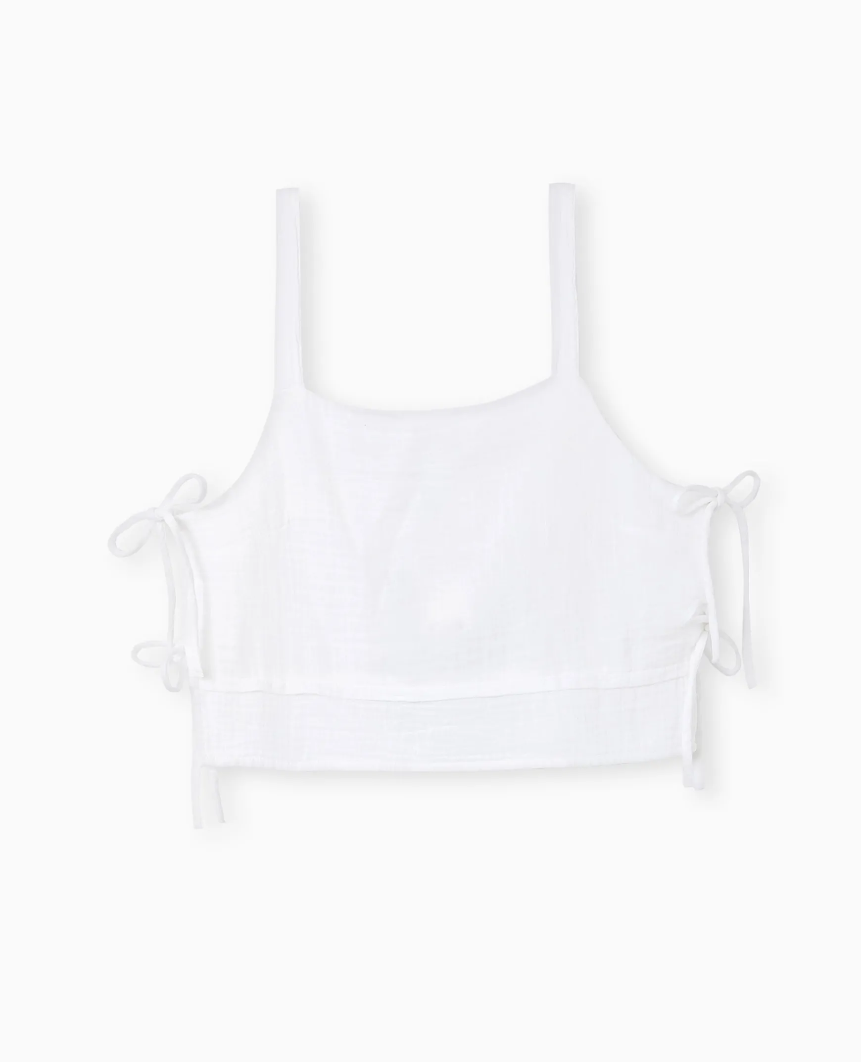 Pimkie Toute La Collection|Chemise Et Blouse^Top En Gaze De Coton Avec Nœuds Sur Les Côtés -