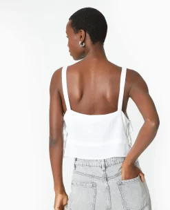 Pimkie Toute La Collection|Chemise Et Blouse^Top En Gaze De Coton Avec Nœuds Sur Les Côtés -