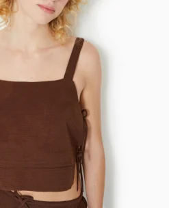 Pimkie Toute La Collection|Chemise Et Blouse^Top En Gaze De Coton Avec Nœuds Sur Les Côtés -