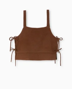 Pimkie Toute La Collection|Chemise Et Blouse^Top En Gaze De Coton Avec Nœuds Sur Les Côtés -