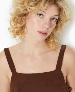 Pimkie Toute La Collection|Chemise Et Blouse^Top En Gaze De Coton Avec Nœuds Sur Les Côtés -