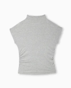 Pimkie Toute La Collection|T-Shirt Et Top^Top En Maille Côtelée Col Montant Et Fronces -