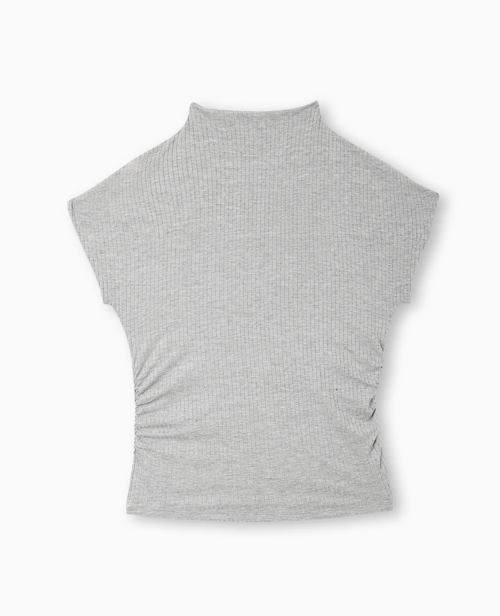 Pimkie Toute La Collection|T-Shirt Et Top^Top En Maille Côtelée Col Montant Et Fronces -