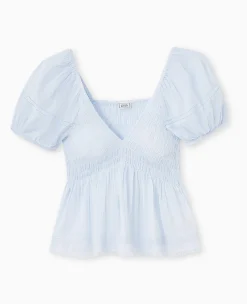 Pimkie Chemise Et Blouse^Top En Tissu Léger Avec Dentelle Et Smocks -