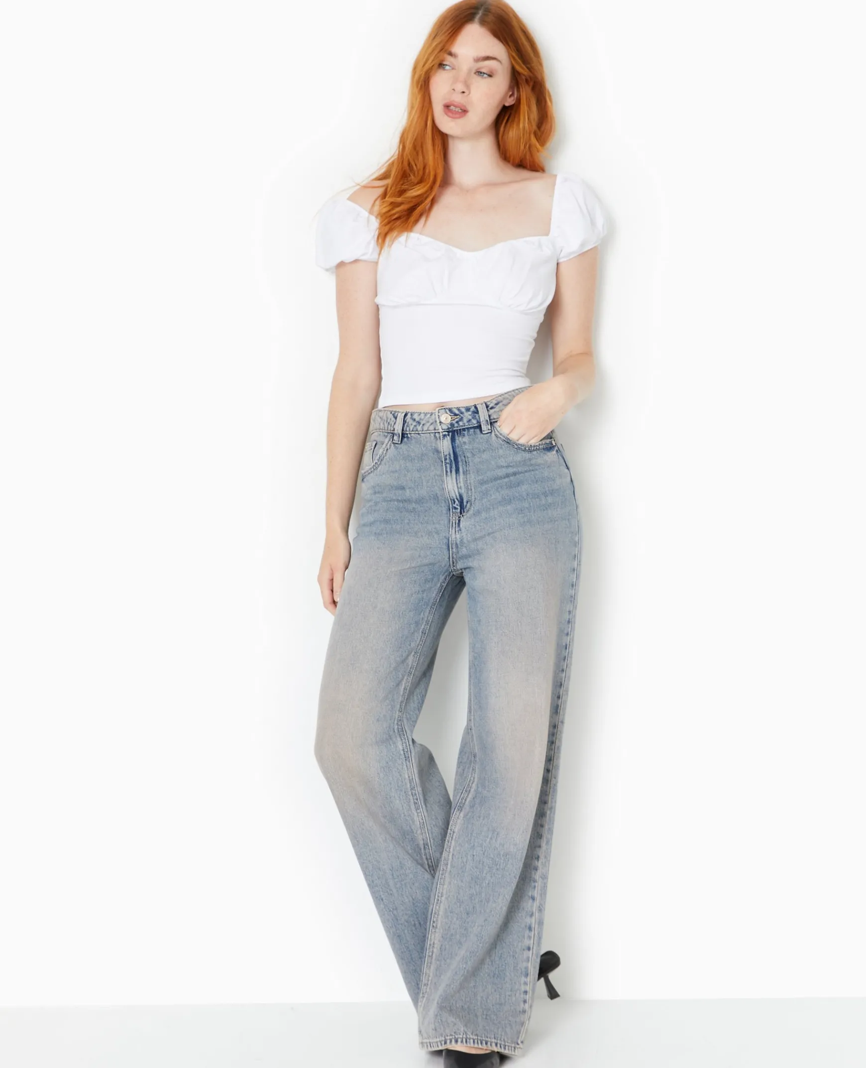 Pimkie T-Shirt Et Top^Top Encolure Bardot Avec Smock Dos -