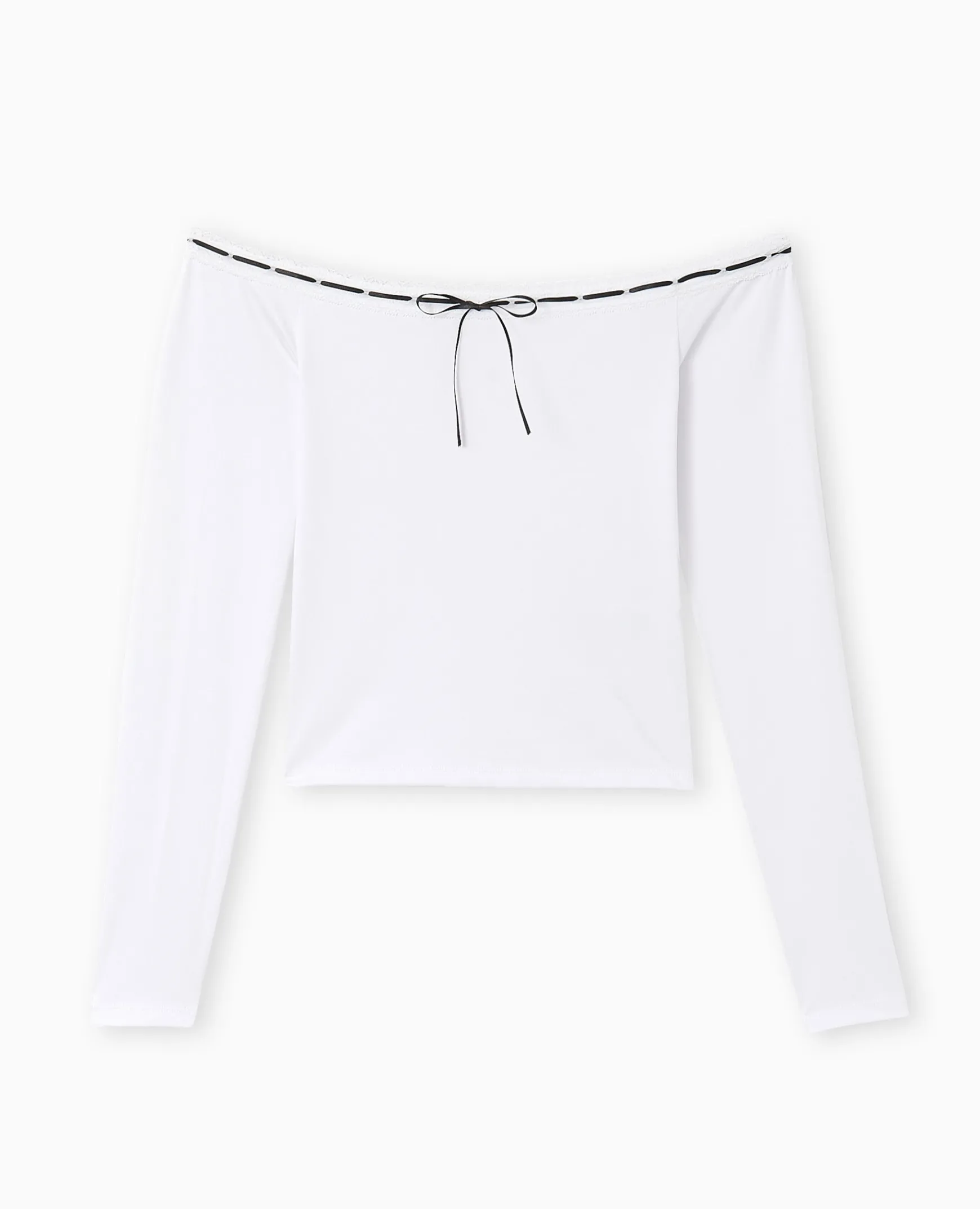 Pimkie Toute La Collection|T-Shirt Et Top^Top Encolure Bardot Avec Noeud Contrasté -