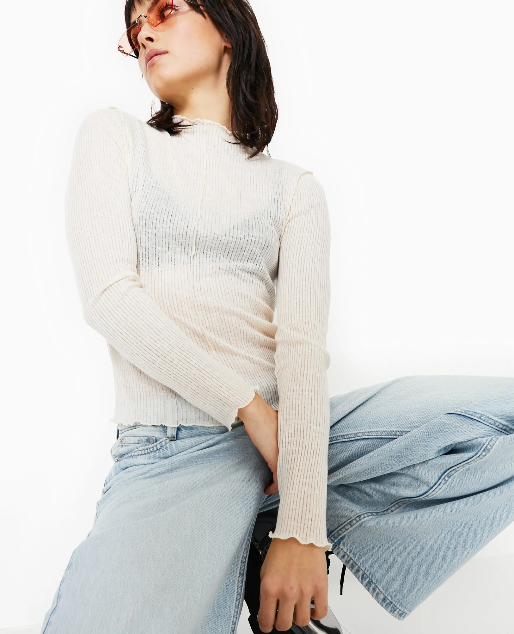 Pimkie T-Shirt Et Top^Top Manches Longues En Maille Côtelée -