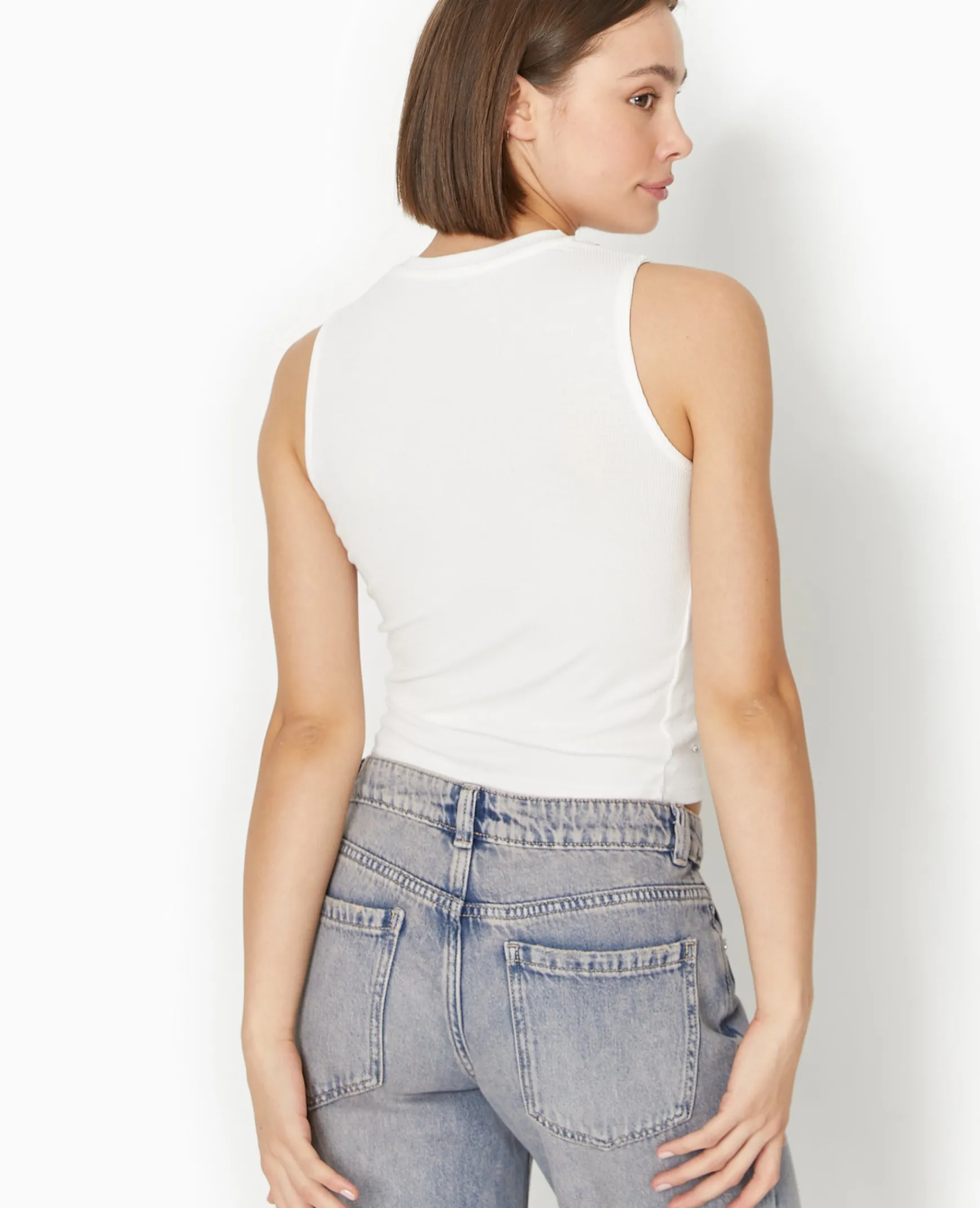 Pimkie Toute La Collection|T-Shirt Et Top^Top Sans Manches Avec Strass En All Over -