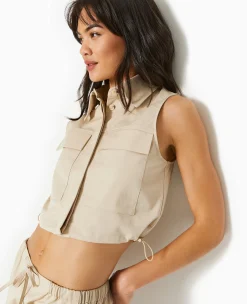 Pimkie Toute La Collection|Chemise Et Blouse^Top Veste Sans Manches Avec Poches -