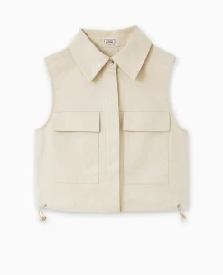 Pimkie Toute La Collection|Chemise Et Blouse^Top Veste Sans Manches Avec Poches -