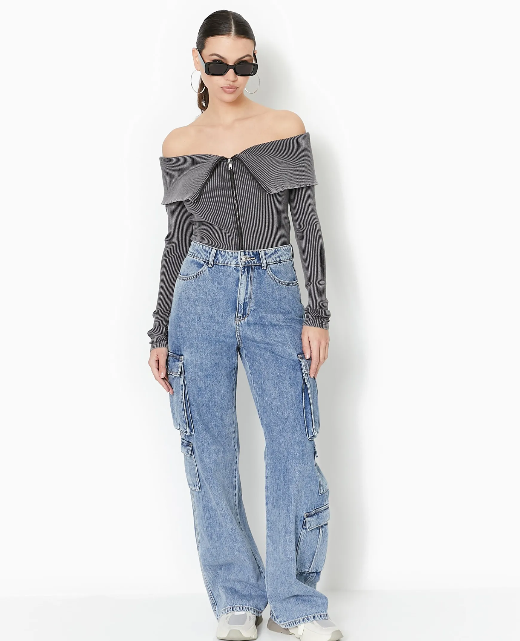 Pimkie T-Shirt Et Top^Top Zippé Encolure Bardot -