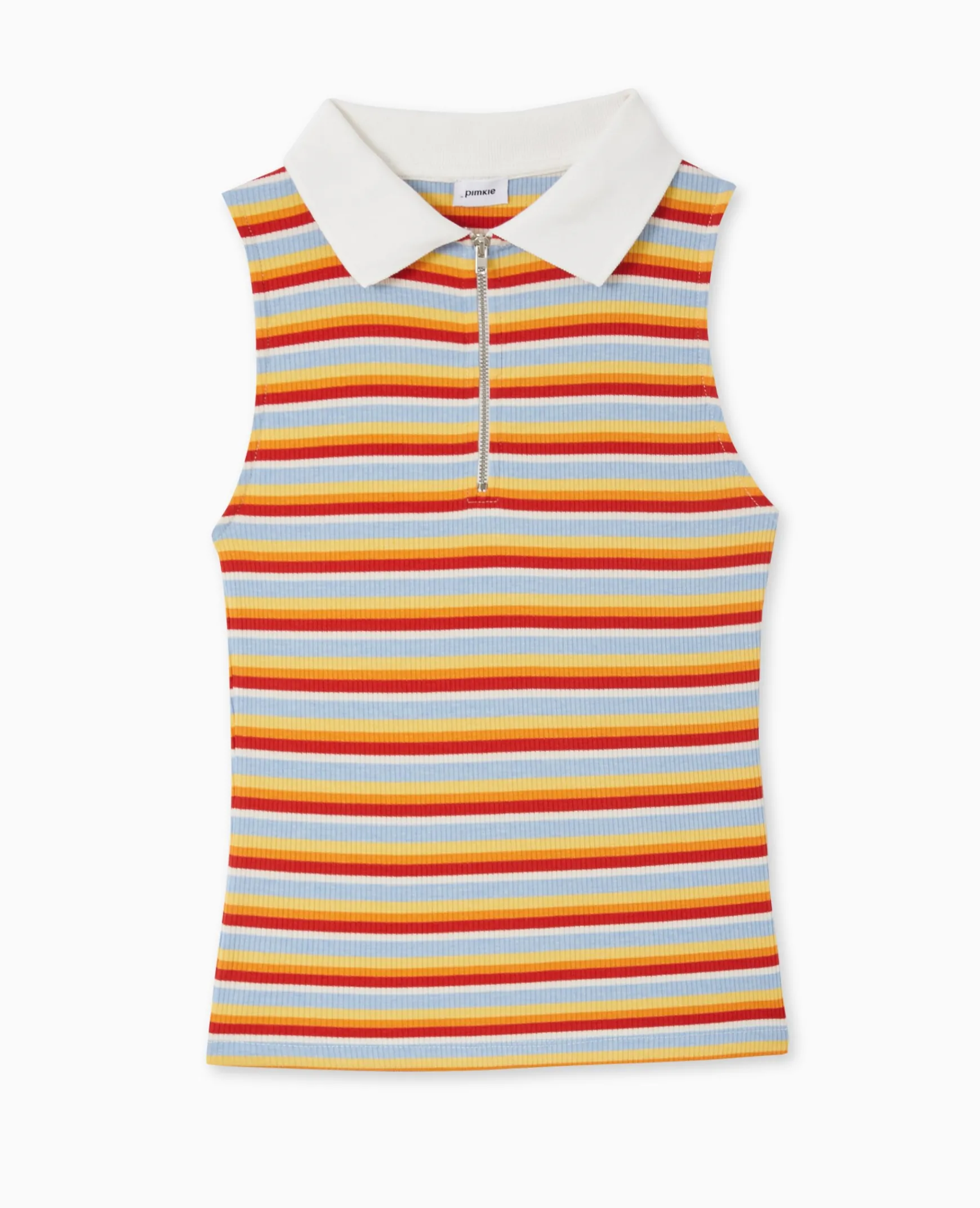 Pimkie Toute La Collection|T-Shirt Et Top^Top Zippé Sans Manches Avec Col Polo -