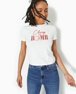 Pimkie T-Shirt Et Top^T-shirt Ajusté Avec Print Paillettes Devant -