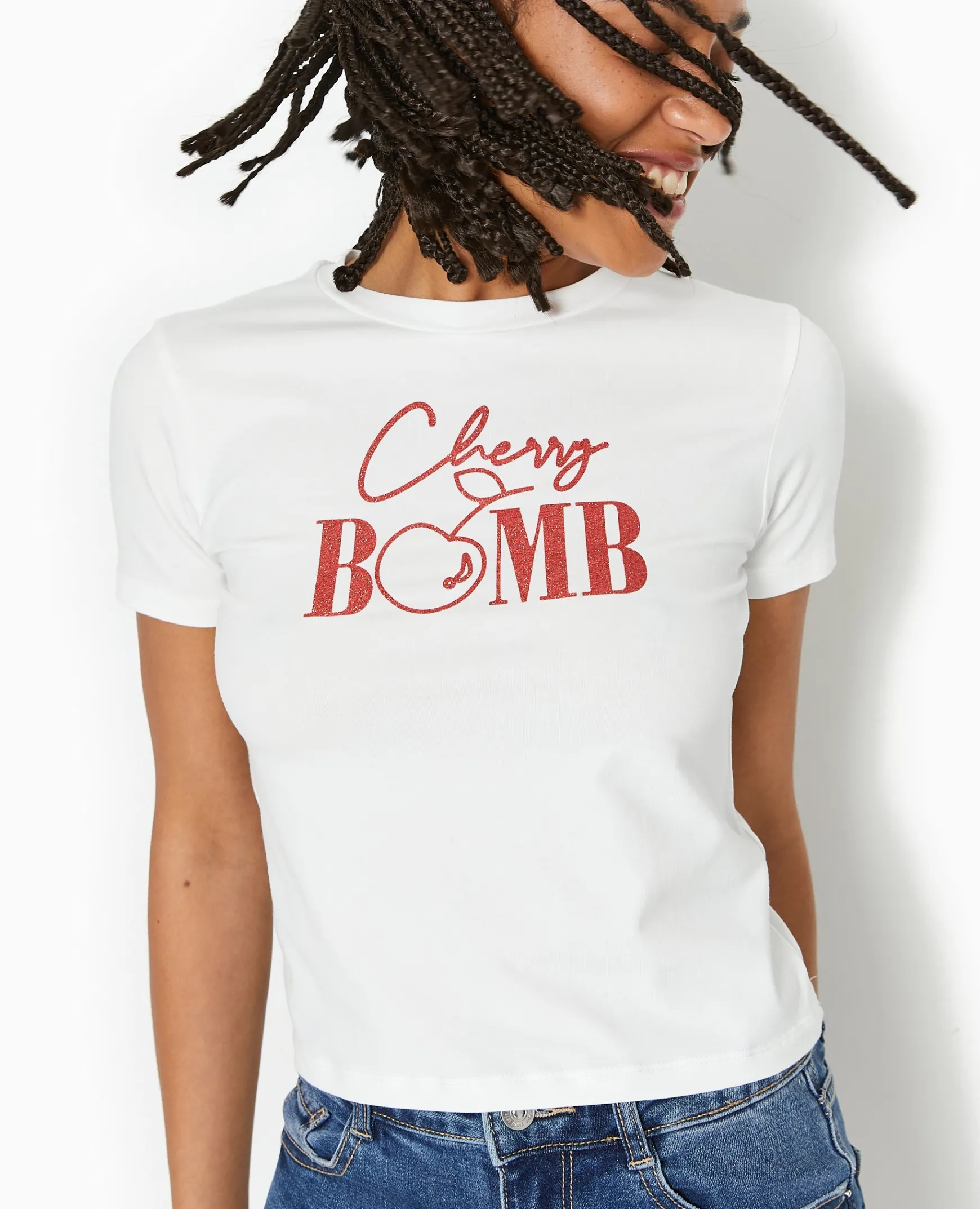 Pimkie T-Shirt Et Top^T-shirt Ajusté Avec Print Paillettes Devant -