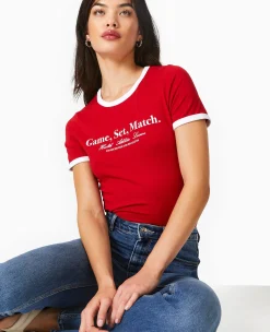 Pimkie T-Shirt Et Top^T-shirt Avec Print Et Biais Contrastés -