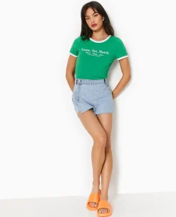 Pimkie T-Shirt Et Top^T-shirt Avec Print Et Biais Contrastés -
