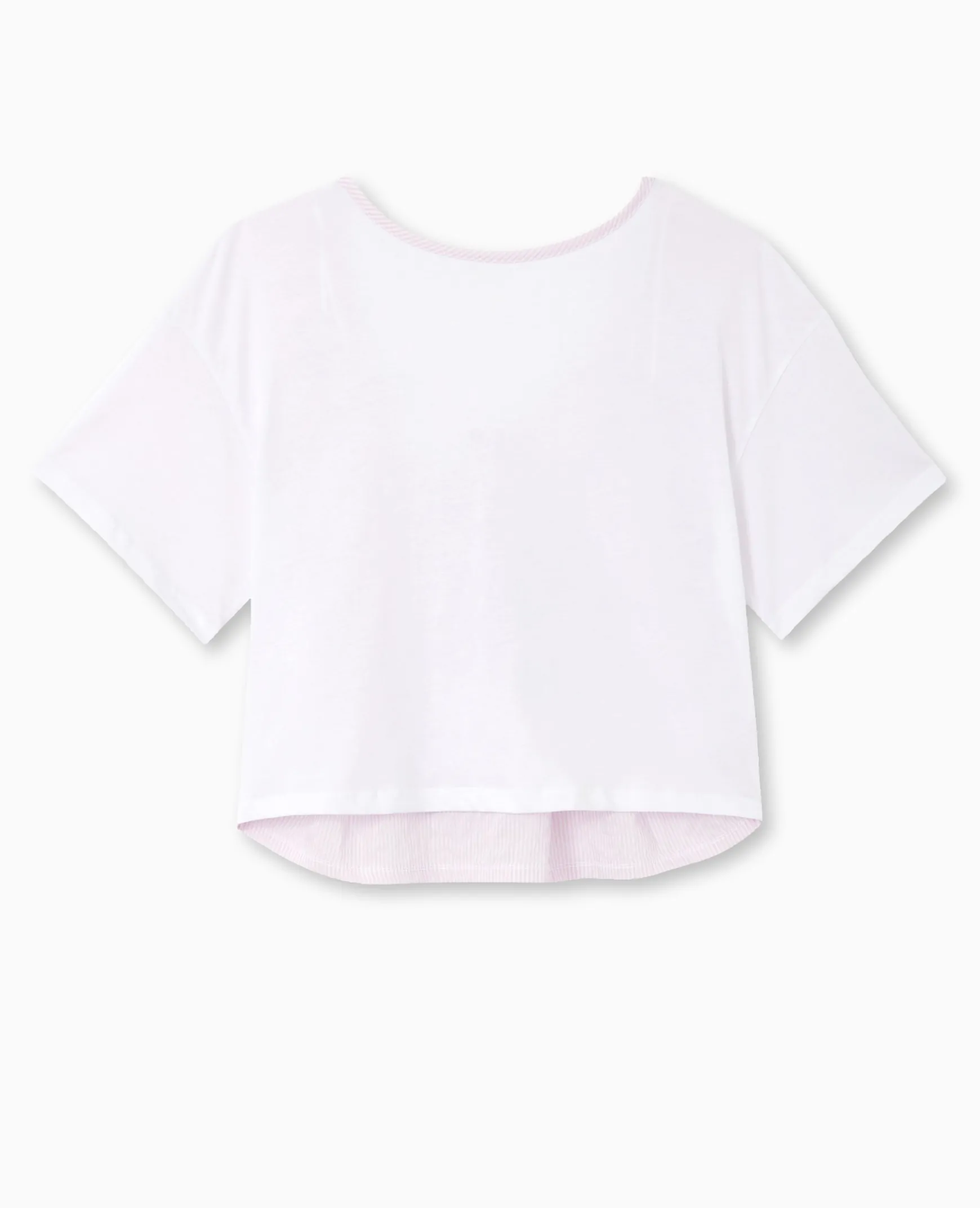 Pimkie T-Shirt Et Top^T-shirt Bi-matiè;re Avec Nouettes Dos -