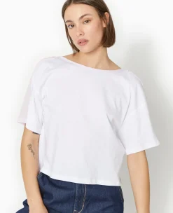 Pimkie T-Shirt Et Top^T-shirt Bi-matiè;re Avec Nouettes Dos -