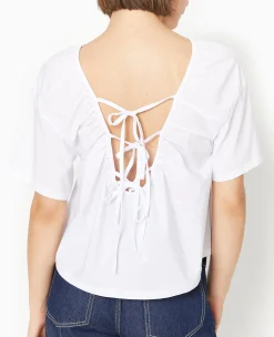 Pimkie T-Shirt Et Top^T-shirt Bi-matiè;re Avec Nouettes Dos -