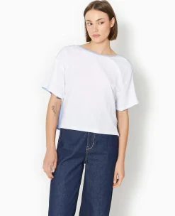Pimkie T-Shirt Et Top^T-shirt Bi-matiè;re Avec Nouettes Dos -