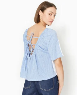 Pimkie T-Shirt Et Top^T-shirt Bi-matiè;re Avec Nouettes Dos -