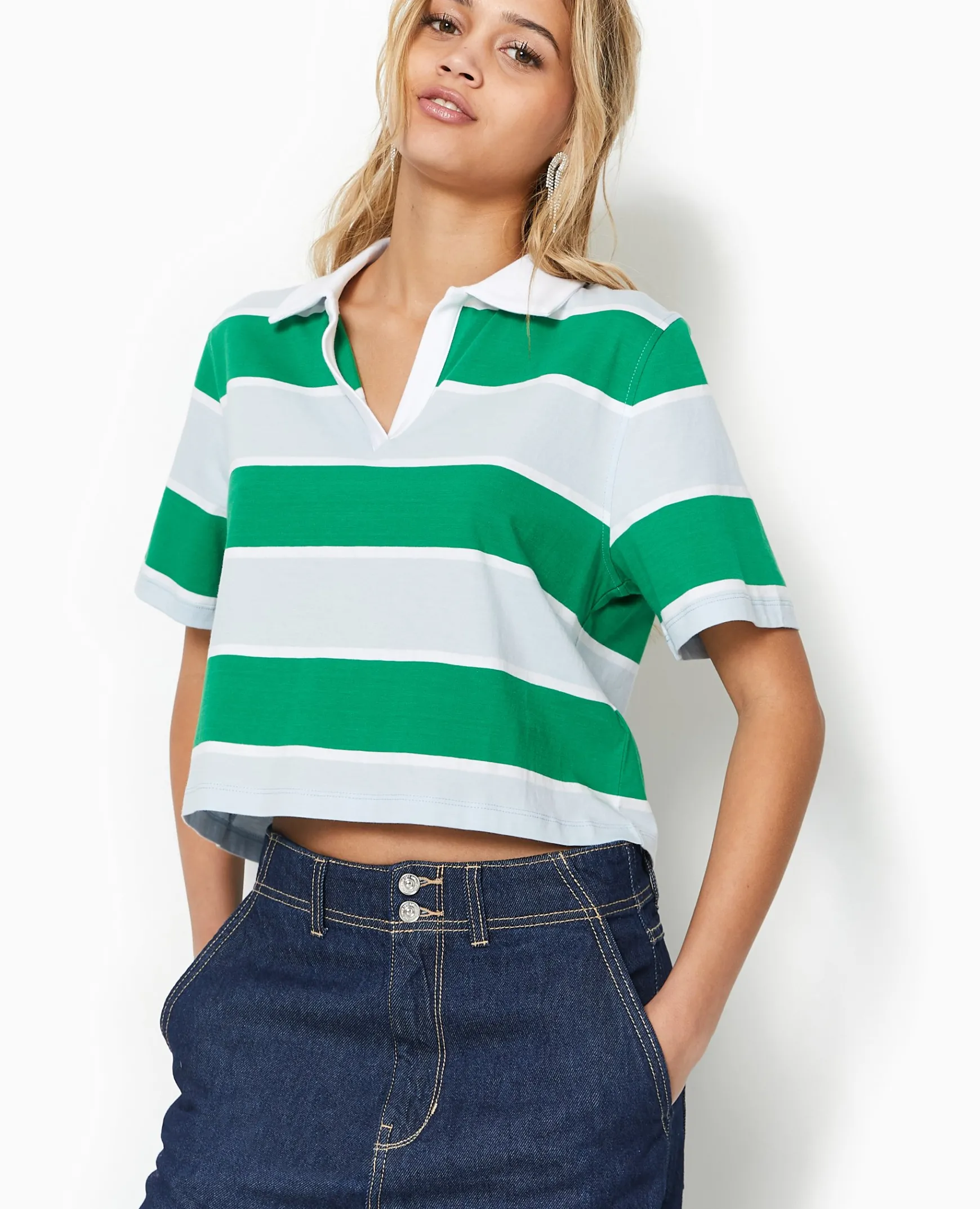 Pimkie Toute La Collection|T-Shirt Et Top^T-shirt Court Col Polo Rayé -