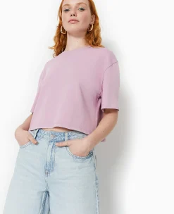 Pimkie T-Shirt Et Top^T-shirt Court En Coton épais Effet Délavé -