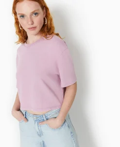 Pimkie T-Shirt Et Top^T-shirt Court En Coton épais Effet Délavé -