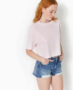 Pimkie T-Shirt Et Top^T-shirt Court En Coton épais Effet Délavé -