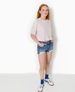 Pimkie T-Shirt Et Top^T-shirt Court En Coton épais Effet Délavé -