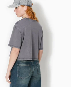 Pimkie T-Shirt Et Top^T-shirt Court En Coton épais Effet Délavé -