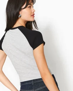 Pimkie T-Shirt Et Top^T-shirt Court Manches Raglan Avec Print -