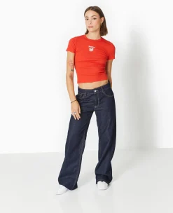 Pimkie T-Shirt Et Top^T-shirt En Maille Côtelée Avec Broderie -