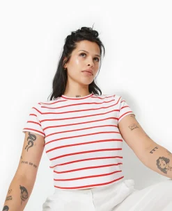 Pimkie T-Shirt Et Top^T-shirt En Maille Côtelée Motif Rayures -
