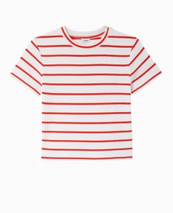 Pimkie T-Shirt Et Top^T-shirt En Maille Côtelée Motif Rayures -