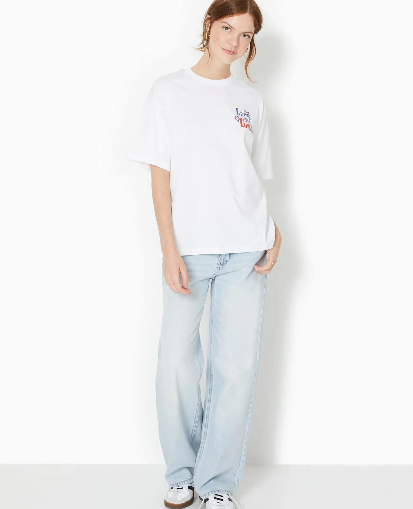 Pimkie Toute La Collection|T-Shirt Et Top^T-shirt Oversize Avec Print Devant Et Dos -