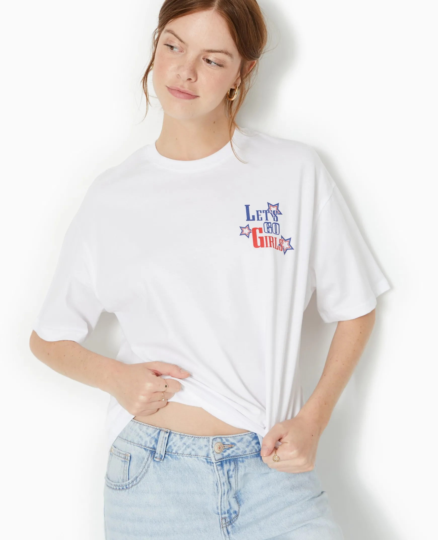 Pimkie Toute La Collection|T-Shirt Et Top^T-shirt Oversize Avec Print Devant Et Dos -