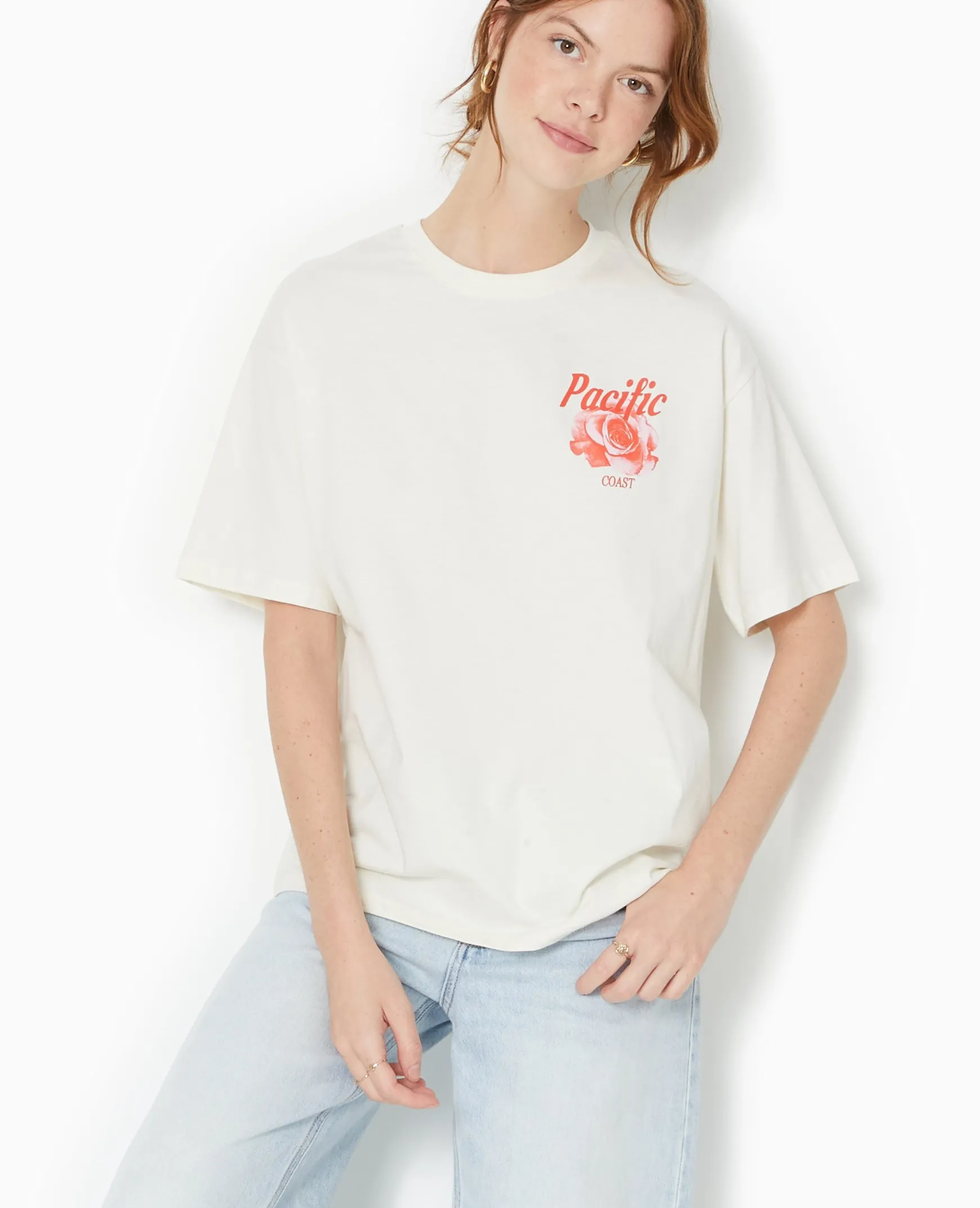 Pimkie Toute La Collection|T-Shirt Et Top^T-shirt Oversize Avec Print Devant Et Dos -