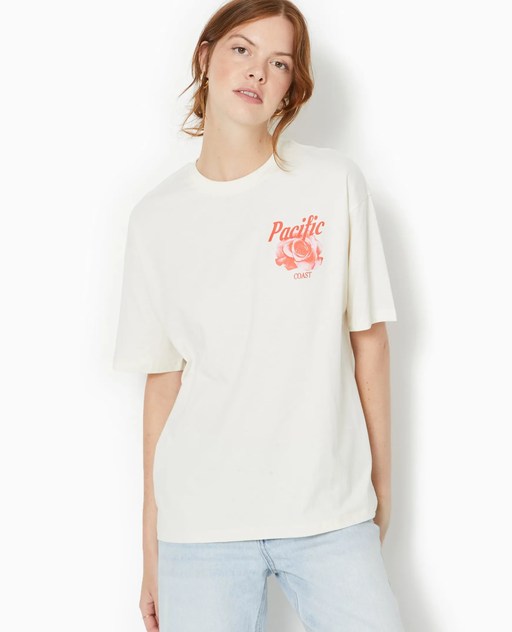 Pimkie Toute La Collection|T-Shirt Et Top^T-shirt Oversize Avec Print Devant Et Dos -