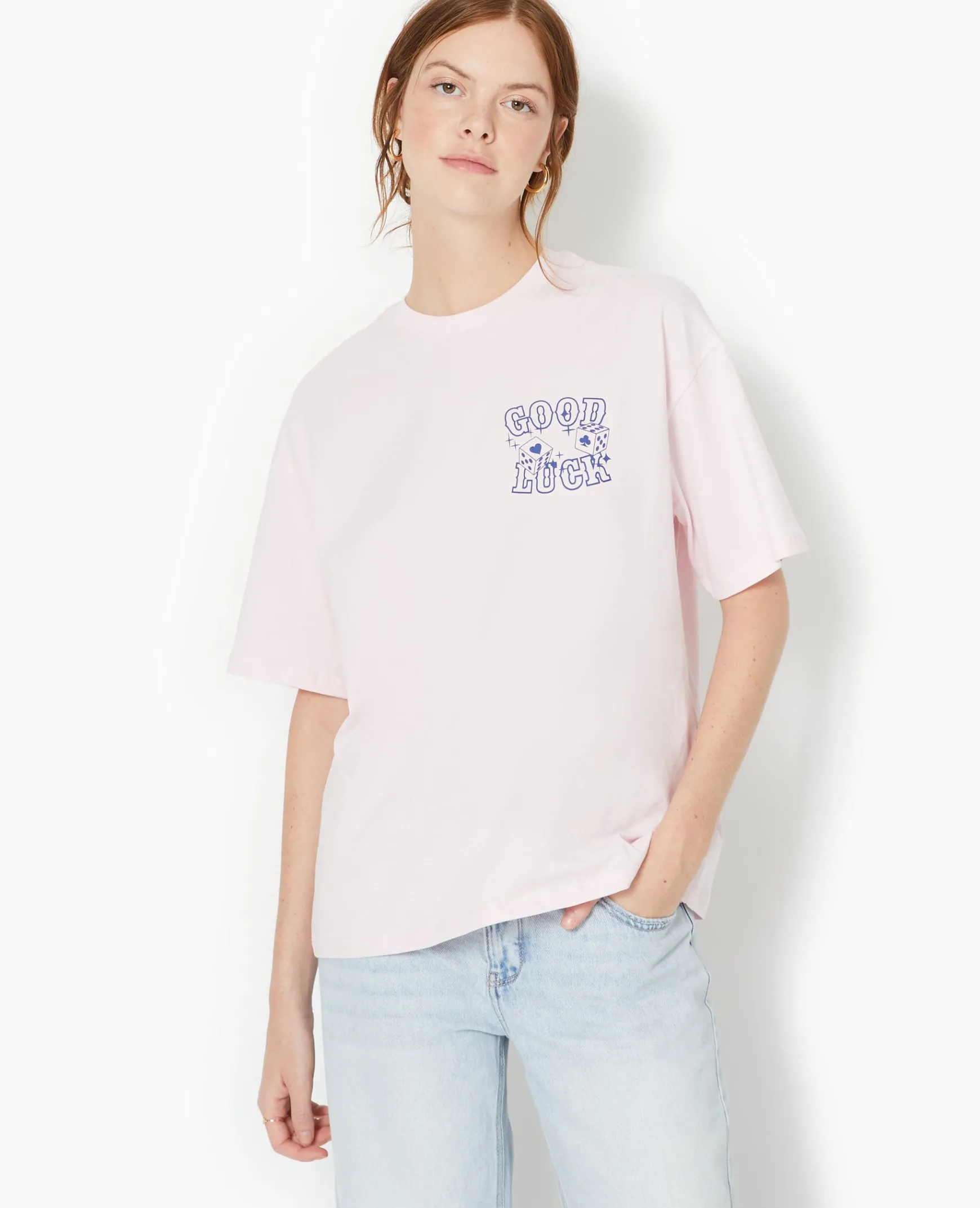 Pimkie Toute La Collection|T-Shirt Et Top^T-shirt Oversize Avec Print Devant Et Dos -