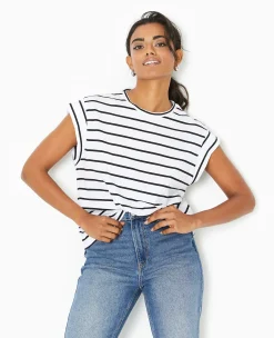 Pimkie Pimkie Positive|T-Shirt Et Top^T-shirt Oversize Sans Manches Rayé -