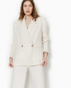 Pimkie Tailleur|Veste Et Blazer^Veste Blazer En Tissu Effet Lin Rustique -