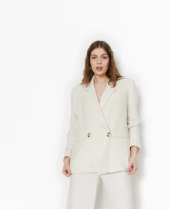 Pimkie Tailleur|Veste Et Blazer^Veste Blazer En Tissu Effet Lin Rustique -
