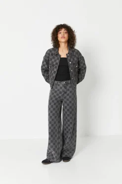 Pimkie Veste Et Blazer^Veste Courte En Jean Motif Damiers -