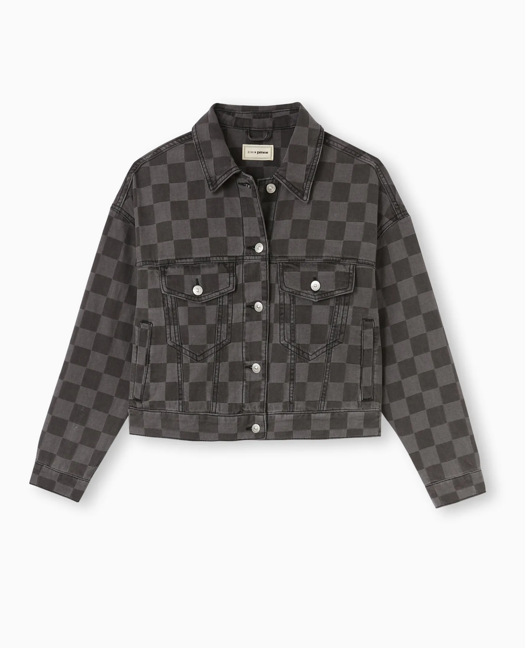 Pimkie Veste Et Blazer^Veste Courte En Jean Motif Damiers -